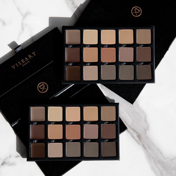 VISEPRO™ — Paleta profesionala 15 culori: 12 farduri + 3 pomade pentru sprancene