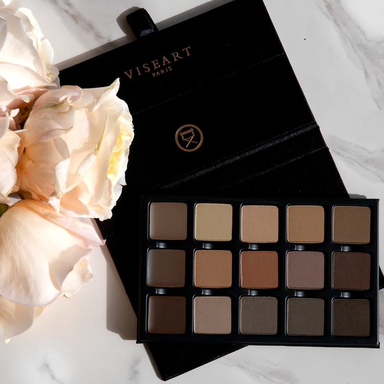 VISEPRO™ — Paleta profesionala 15 culori: 12 farduri + 3 pomade pentru sprancene