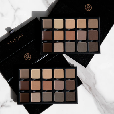 VISEPRO™ — Paleta profesionala 15 culori: 12 farduri + 3 pomade pentru sprancene